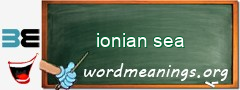 WordMeaning blackboard for ionian sea